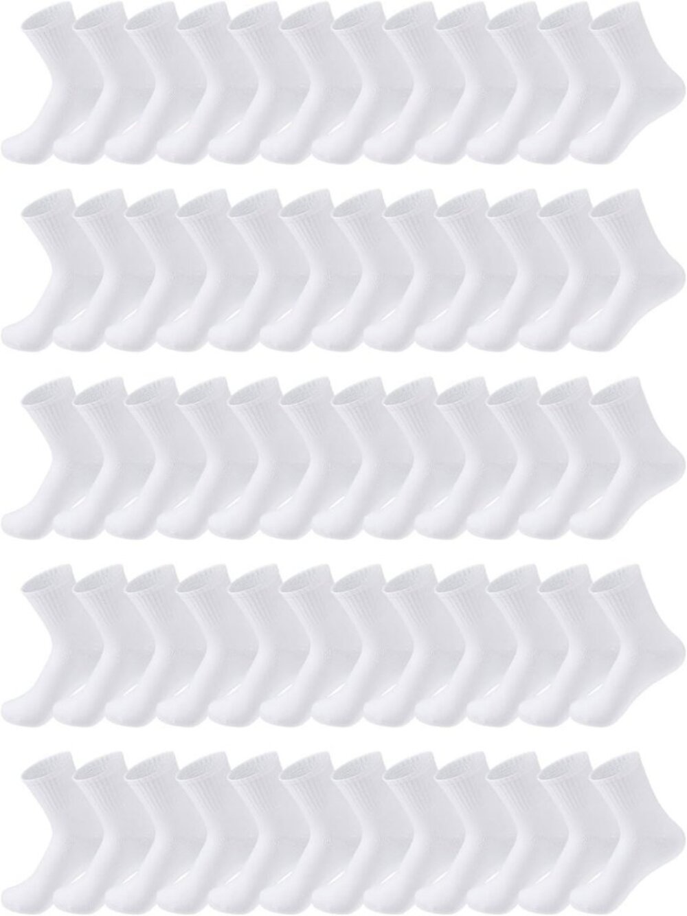 100 Pairs Moisture-Wicking Ankle Socks for Men & Women | Casual Sports Socks